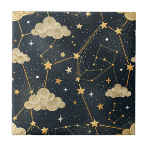 Azulejo Patrón de estrellas de constelación celestial (2)