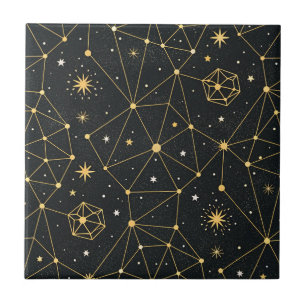 Azulejo Patrón de estrellas de constelación celestial (3)