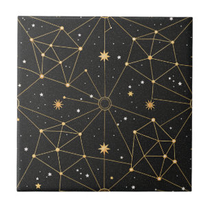 Azulejo Patrón de estrellas de constelación celestial (4)
