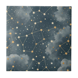 Azulejo Patrón de estrellas de constelación celestial (5)