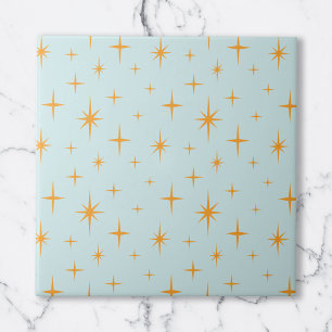 Azulejo Patrón de Estrellas Moderno de Mitad de Siglo Nara