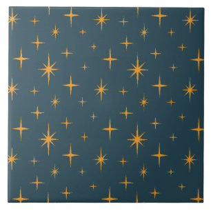 Azulejo Patrón de Estrellas Moderno de Siglo XX Medio Nara