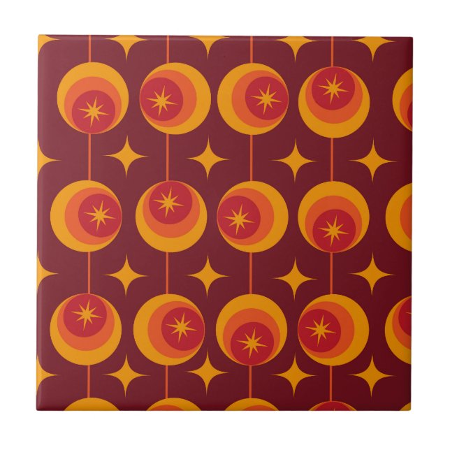 Azulejo Patrón de explosiones de estrellas de mediados de  (Frente)