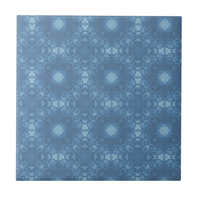 Azulejo Patrón de firma azul (Frente)