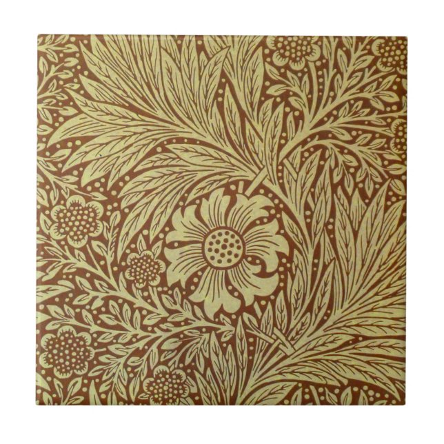 Azulejo Patrón de Flor Antigua Marigold de William Morris (Frente)