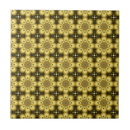 Azulejo Patrón de flor Cruz Beige Oscuro Marrón