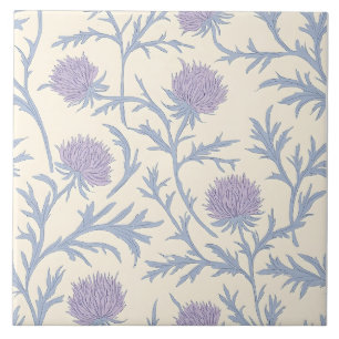 Azulejo Patrón de flor floral del cardo de lavanda