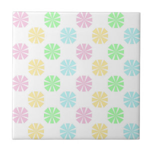 Azulejo Patrón de flores de color pastel