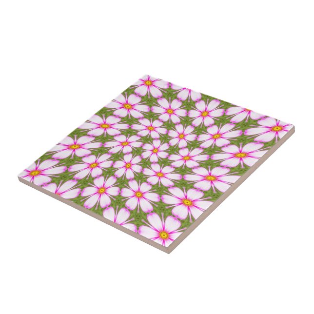 Azulejo Patrón de flores de cosmos (Lado)
