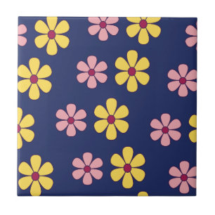 Azulejo Patrón de flores grandes lindas