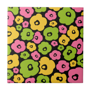 Azulejo Patrón de flores silvestres