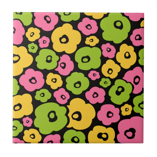 Azulejo Patrón de flores silvestres (Frente)