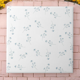 Azulejo Patrón de flores silvestres azules