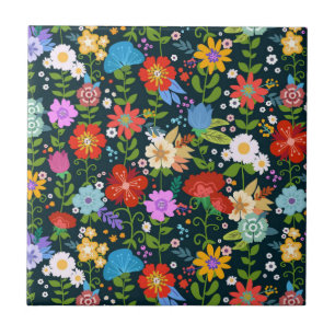 Azulejo Patrón de flores sin soldadura Ditsy-13554