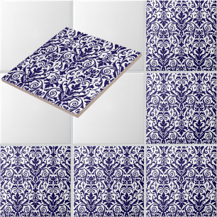 Azulejo Patrón de follaje floral de la época victoriana