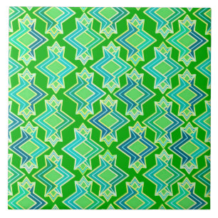 Azulejo Patrón de fondo Art Deco, verde jade