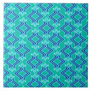 Azulejo Patrón de fondo de escritorio Art Déco, turquesa y