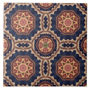 Azulejo Patrón de formas de flor y estrella