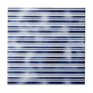 Azulejo Patrón de franja azul marina Relieve metalizado me