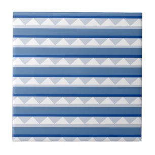 Azulejo Patrón de franja de triángulo azul