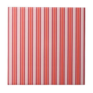 Azulejo Patrón de franja vertical rosa rojo