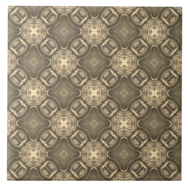 Azulejo Patrón de franjas y estanques de diamantes náutico (Frente)