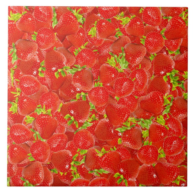 Azulejo Patrón de fresas (Frente)