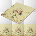 Azulejo Patrón de frisos de rosa de la era victoriana<br><div class="desc">Se trata de una impresión digitalmente realzada de una época victoriana antigua,  alrededor de 1875,  con un patrón de friso de ramo de rosa. Puede personalizar del color de fondo.</div>