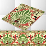 Azulejo Patrón de frisos griegos vintage<br><div class="desc">Se trata de una impresión digitalmente realzada derivada de un antiguo ilustracion griego de diseño de frisos. Puede personalizar del color de fondo.</div>