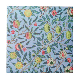 Azulejo Patrón de fruta William Morris Pomegranate Pastel