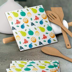 Azulejo Patrón de frutas, ciruela, Naranja, limón, pera, m