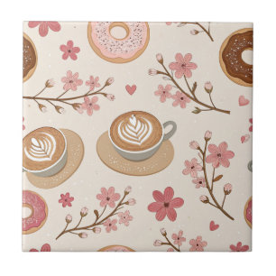 Azulejo Patrón de funda de café Flor de Cerezo (3)