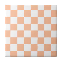 Patrón de Gingham a Cuadros Peach Fuzz