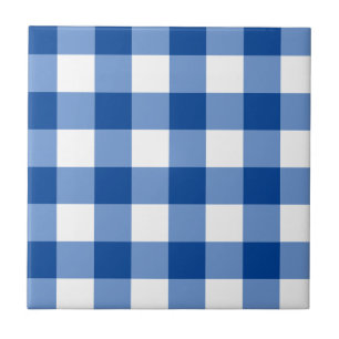 Azulejo Patrón de gingham azul