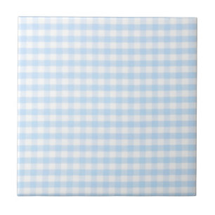 Azulejo Patrón de gingham azul claro