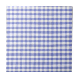Azulejo Patrón de gingham azul oscuro