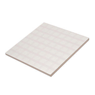 Azulejo Patrón de Gingham Blanco Cremoso y Champán Rosado