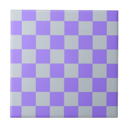 Azulejo Patrón de Gingham de Purple Checkered