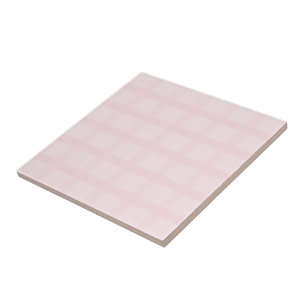 Azulejo Patrón de gingham rosa chicle y rubor lavanda