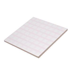 Azulejo Patrón de gingham rosa pastel y rosa cuarzo rosa