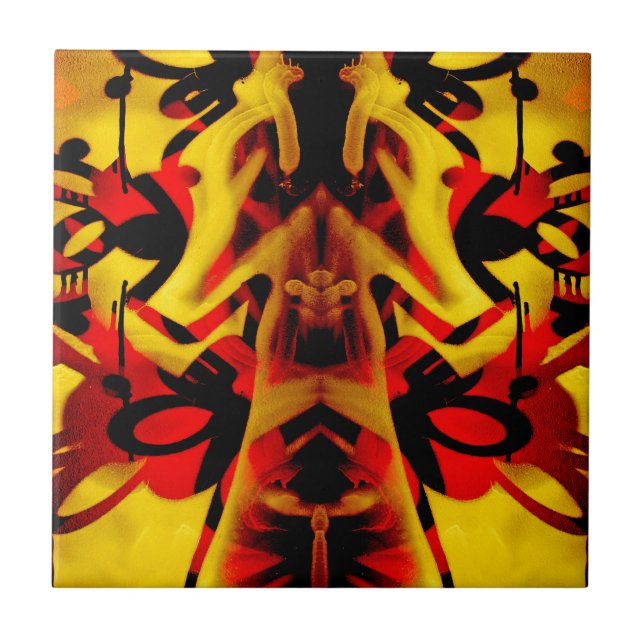 Azulejo Patrón de graffiti colorido (Frente)