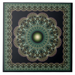 Azulejo Patrón de hada fractal sagrada