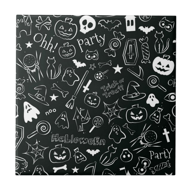 Azulejo Patrón de Halloween (Frente)