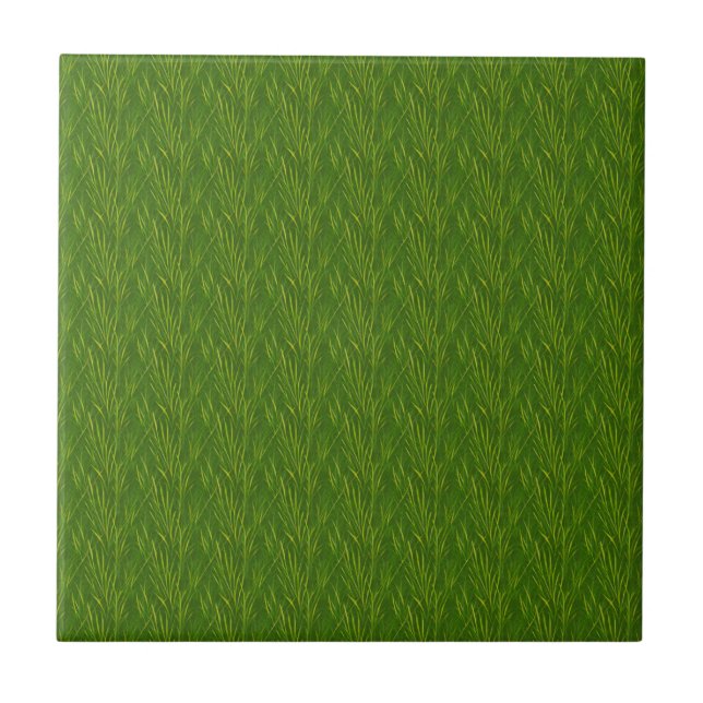 Azulejo Patrón de hierba verde sin foco - Bot inspirado en (Frente)