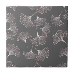 Azulejo Patrón de hoja de Ginkgo japonés