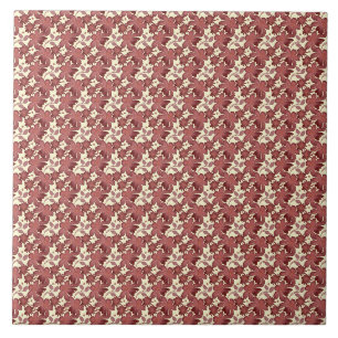 Azulejo Patrón de hoja floral de óxido Botánico de terra