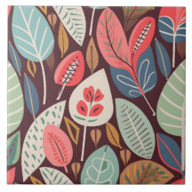 Patrón de hojas abstractas