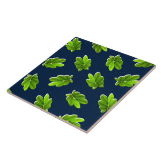 Azulejo Patrón de hojas del mosaico de cerámica tropical