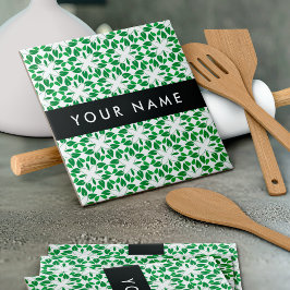 Azulejo Patrón de hojas, hojas verdes, nombre