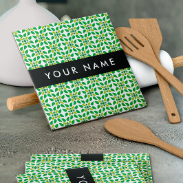 Azulejo Patrón de hojas, hojas verdes, nombre